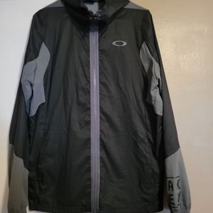 Oakley zip up sweater, L, Grey and Black